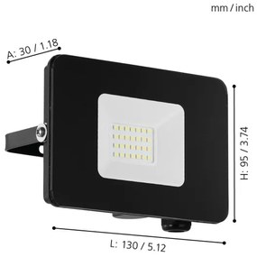 Eglo 97456 - Riflettore LED FAEDO 3 LED/20W/230V