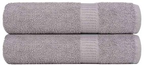 Asciugamani 2 Pz Grigio 50x100 Cm 360 G/m² 100% Cotone /