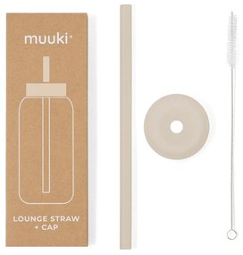 Cannuccia in silicone con scopino per pulizia e tappo inclusi Summer Sand – Muuki