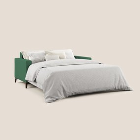 Kafka divano letto matrimoniale in morbido tessuto impermeabile T02 verde