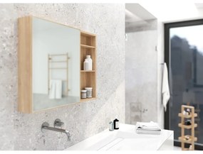 Mensola da bagno a parete in legno di quercia Slimline - Wireworks