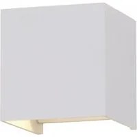 Lampada LED da Muro Quadrata Doppio LED COB 12W Colore Bianco Satinato Fascio Luminoso Regolabile 4000K IP65