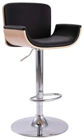 Sgabello Da Bar Nero İn Similpelle /