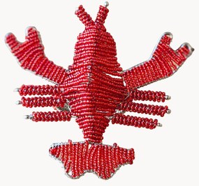 Portatovaglioli con perle di vetro Lobster 2 pz