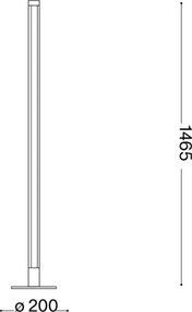 Ideal Lux - Lampada da terra dimmerabile YOKO LED/16W/230V CRI 90 nera