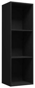 Libreria/mobile tv nero 36x30x114 cm in legno multistrato