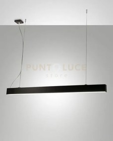 Next lampadario a sospensione nero l.112x4,6cm dimmerabile doppia e...
