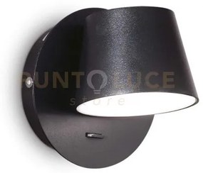 Gim applique led 3000 k 6,5w / 480 lm nero orientabile con interrut...