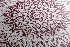 Quadro su tela – Mandala armonia su sfondo rosa