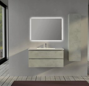 Mobile bagno 100 cm sospeso colore Grigio - Sofia