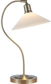 Markslöjd 108863 - Lampada da tavolo VELA 1xE27/40W/230V ottone/bianco