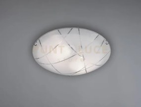 Sandrina plafoniera vetro graniglia con righe trasparenti d.40cm 2 ...