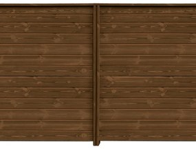 Pannello componibile Thermowood marrone chiaro in legno H 178.4 x L 350.2 cm, 2 pezzi