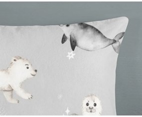Biancheria da letto per bambini grigia in flanella per letto singolo 140x200 cm Cira – Good Morning