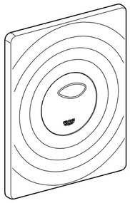 GROHE 38861000 - Pulsante di comando SURF 156 × 197 mm, cromo lucido