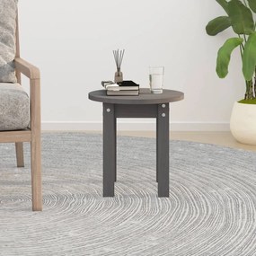Tavolino da salotto grigio Ø 35x35 cm in legno massello di pino