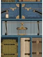 Mindthegap Carta da parati The Luggage Car - Blue/ Brown/ Taupe