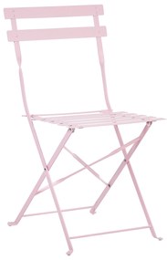 Set da balcone acciaio rosa pastello FIORI Beliani