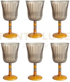 Set 6 calici ginevra ambra