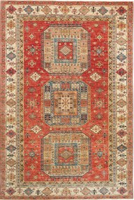 Kazak Tappeto orientale 300 x 200 Rosso (Pakistan) Annodato A Mano