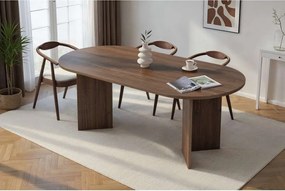 Tavolo da pranzo con effetto noce 90x200 cm Sabella – Kalune Design
