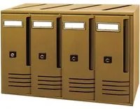 cassetta postale serie 'cubo' c6 - cm 62 x 17,5 x h 30 bronzo 3130784nlm