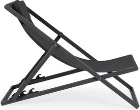 Sdraio da giardino color antracite in metallo regolabile/pieghevole Taylor – Bizzotto