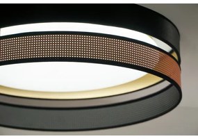 Duolla-Plafoniera LED ROLLER DUO SHINY LED/24W/230V diametro 45 cm nero/rame