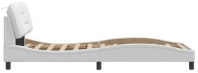 Giroletto con Testiera Bianco 90x190 cm in Similpelle