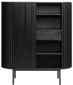 Mobile nero in rovere 125x110 cm Siena - Unique Furniture