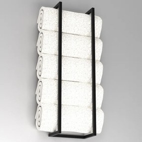 Porta asciugamani da parete  78x23 cm nero