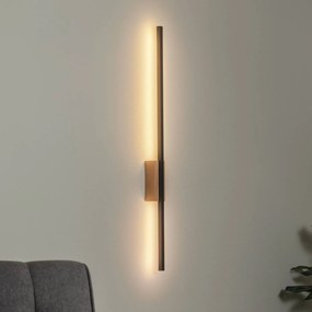 TK Lighting Applique a LED Flash, nero/pino, altezza 79 cm, a 1 luce