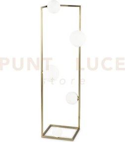Angolo lampada da terra 5 luci attacco g9 in metallo ottone e sfera...