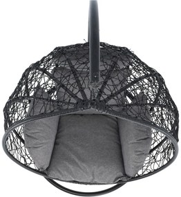 Poltrona sospesa grigio scuro in rattan artificiale Noela - Bonami Selection