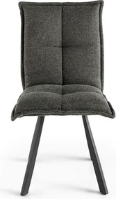 Sedia cucina tessuto Grigio Fumo - imbottito SILA 2 sedie