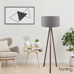 Lampada da terra AYD 1xE27/40W/230V marrone/grigio