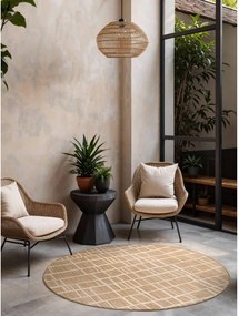 Tappeto da interno/esterno rotondo color crema/di colore naturale ø 160 cm Haringey Crouch – Ted Baker