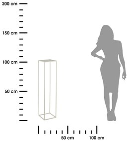 Portafiori 100x24 cm color crema