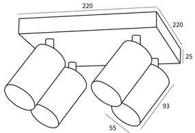 Immax NEO 07267Z - LED RGB+CCT Lampada dimmerabile NEO PUNTO 4xGU10/4,8W/230V