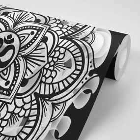 Carta da parati – Mandala della salute in bianco e nero