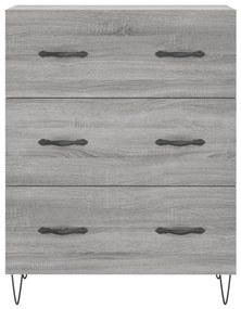 Credenza grigio sonoma 69,5x34x90 cm in legno multistrato