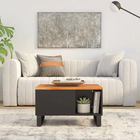 Tavolino Da Salotto 60x50x35 Cm İn Legno Massello Di Acacia /