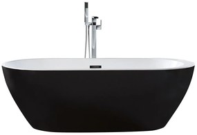 Vasca da bagno freestanding acrilico nero 170 x 80 cm NEVIS Beliani