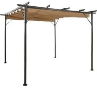 Pergola con Tetto Retrattile Talpa 3x3m in Acciaio 180 g/m cod mxl 76841