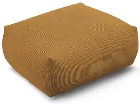 Poggiapiedi giallo con rivestimento in velluto a coste Voltaire – Bobochic Paris