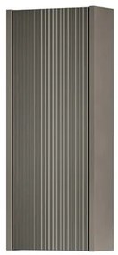Pensile bagno Niwa laccato opaco grigio carbone con vetro grigio carbone, 1 anta apertura da sinistra P 17 x L 30 x H 78.5 cm