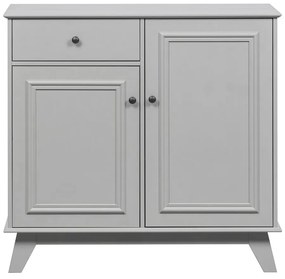 Cassettiera bassa per bambini grigio chiaro in legno di pino 98x93 cm Lily - WOOOD