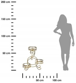 Portafiori 64x60 cm oro