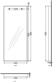 Cielo Arcadia Argo Specchio 40x95 A Parete senza Luce Led E Struttura In Metallo talco