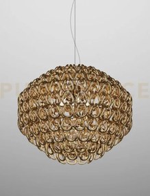 Giogali sospensione 85 cristallo oro e bronzo opaco 5 luci attacco ...